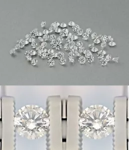 HPHT Diamond For Women Jewelry FG SI1 Clarity 1.8mm Round Cut 0.50ct/20 Pcs Lot - Picture 1 of 5