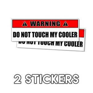 WARNSCHILD - Berühren Sie meinen Kühler nicht - lustiges Aufkleber Aufkleber 2er-Pack DND - Bild 1 von 2