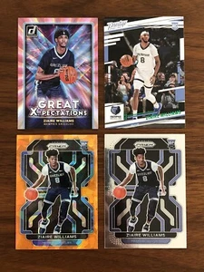 2021-22 Panini Zaire Williams Rookie RC Lot (4) Cards Prizm Orange Cracked Ice - Picture 1 of 5
