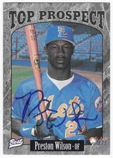 PRESTON WILSON 1997 BEST AUTOGRAPHED SIGNED # ST. LUCIE METS NEW YORK