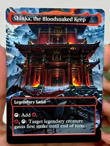 Shinka, the Bloodsoaked Keep - Proxy Card with Custom designed art - Picture 1 of 2