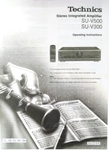 Amplificatore integrato Technics SU-V500 SU-V300 istruzioni per l'uso MANUALE UTENTE - Foto 1 di 1