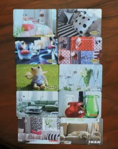 10 IKEA GESCHENKKARTEN AUS DÄNEMARK. SAMMLERSTÜCK. KEIN WERT LOT 1 - Bild 1 von 1