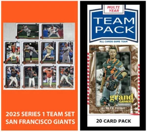2024 Baseball Team Pack Giants 20 Card Pack Buster Posey + 2025 Topps Series 1 T - Bild 1 von 5