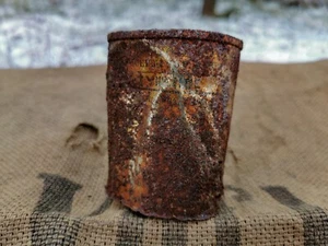 RELIQUIA DE RACIÓN DE CARNE ENLATADA TUSHONKA IMPERIAL RUSA DE LA PRIMERA GUERRA MUNDIAL de BATALLAS DE NAVIDAD - Imagen 1 de 7