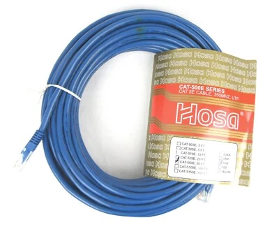 Cable azul Hosa CAT-550E CAT 5E 50 pies - Nuevo stock antiguo, envío gratuito Foto 1 de 3