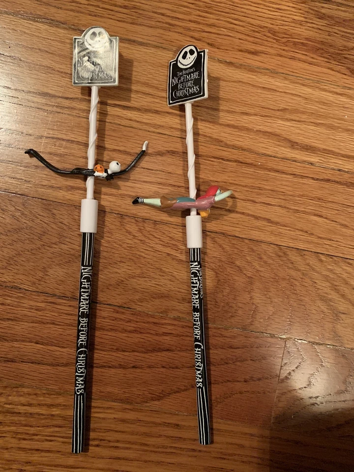 NIGHTMARE BEFORE CHRISTMAS 1993 Applause Twirly Pencil Jack PVC Figure Ship