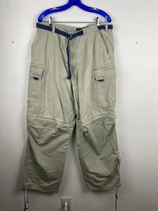 Abercrombie Fitch Pantaloni Cargo Uomo XL 38/30 Khaki Military Utility Convertibili - Foto 1 di 20