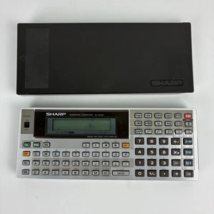 Vintage Sharp EL-5520 wissenschaftlicher Computer Taschenrechner Japan mit Deckel FUNKTIONIERT - Bild 1 von 10