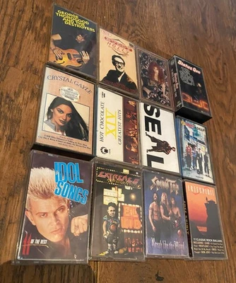 Job Lot 13x Tape Cassette Albums Rock Pop 80’s 90’s Tapes Cassettes Foto 1 de 2