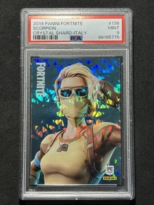 2019 Panini Fortnite #138 SCORPION Crystal Shard ITALY PRINT  PSA 9 - Picture 1 of 4