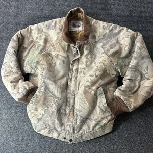 Chaqueta con Capucha Acolchada Aislada Camuflada Ventaja Mediana Paredes Años 90 De Colección - Imagen 1 de 8