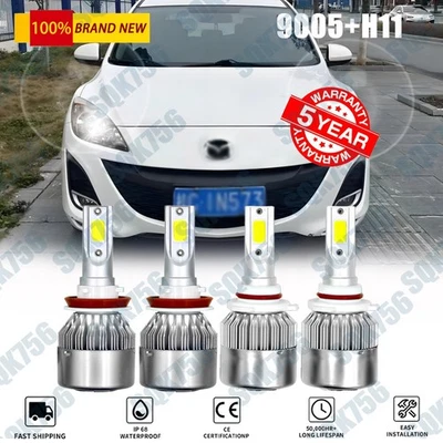 Faro LED 9005 H11 bombillas alto+bajo para Mazda CX-3 2016-2019 6000K 4 PIEZAS Foto 1 de 4