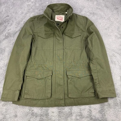 Chaqueta Levis Mujer S Verde Militar Tareas de Campo Cremallera Completa A Presión Utilidad Foto 1 de 4