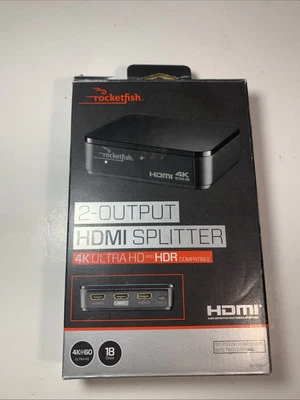 Rocketfish 2-Output HDMI Splitter with 4K Ultra HD/HDR - READ - Image 1 of 4