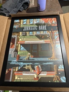 Jurassic Bark Futurama Florey Screen Print /250 Extremely Rare Print 18” X 24” - Picture 1 of 5