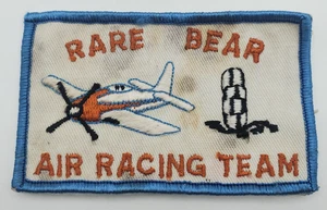 Very Rare Vintage Rare Bear Air Racing Team Sew/Glue on Patch 4" x 2.5" - Picture 1 of 2
