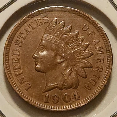 1904 Indian Head Cent - XF - 4 Diamonds (1 Bold, 3 Faint) - Image 1 of 2