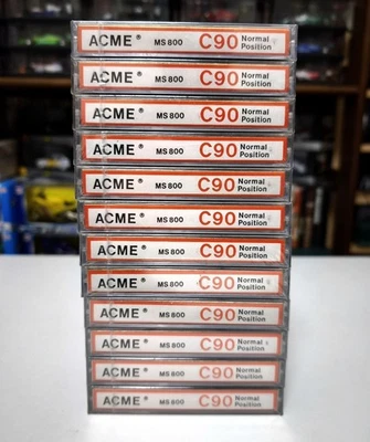 12x Cintas de casete en blanco Acme MS800 C90 - nuevas y selladas Foto 1 de 4