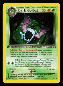 Pokémon Karte Dunkles Golbat 7/82 Holo Rare 1. Edition Team Rocket - Bild 1 von 2
