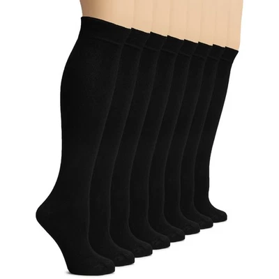 Hugh Ugoli Women Bamboo Knee High Socks, Size 5-8/8-11, 4 Pairs - Image 1 of 4