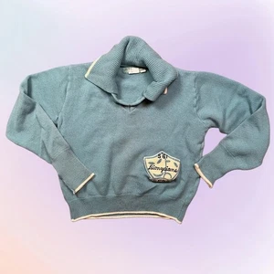 Maglione lana vintage Firenze maglieria 1961 anni 60 liceo colletto - Foto 1 di 5