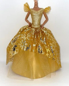 Barbie Model Muse Outfit Christmas Holiday 2020 Doll Ball Gown Gold Dress NEW - Picture 1 of 6