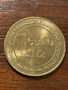 Jeton 1 euro 1/2 Leclerc Demain L'euro 1996 (9-37/1) - Imagen 1 de 2