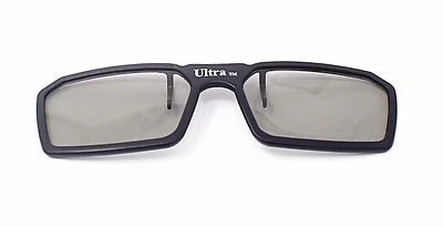 1 Pair of Black Clip On 3D Glasses Circular Polorised For LG Tvs Cinema - Image 1 of 4