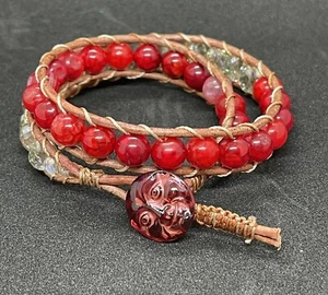 Genuine Leather Wrap Bracelet  - Bild 1 von 4