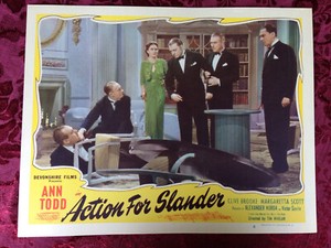 Action For Slander 1938 Lobby Card Clive Brook, Ann Todd, Margaretta Scott,