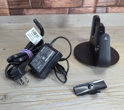 Estación de carga controlador Sony CECH-ZDC1U fabricante de equipos originales con 1 clip trasero para PS3 DualShock Foto 1 de 4