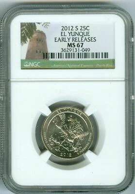 2012 S EL YUNQUE PARKS QUARTER NGC MS67 ER 2nd FINEST REGISTRY * - Image 1 of 4