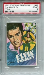 1971 1972 Editorial Bruguera Todo 412 Elvis Presley PSA 2 Movie Film Music Card - Picture 1 of 2