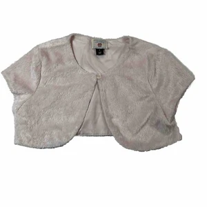 Marmellata Girls Faux Fur Pink Blush Dress Shrug Size 7 - Picture 1 of 8