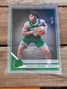 2019/20 Donruss Clearly RC Rookie Green Holo Carsen Edwards #81 #'d 24/25