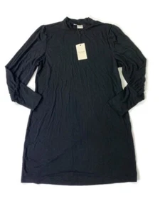 Vestido negro Jacqueline de Yong cuello falso manga larga midi para mujer talla XL - Imagen 1 de 8
