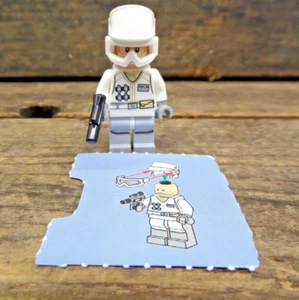 LEGO Star Wars Hoth Rebel Trooper Uniforme Bianca Tan Minifig NO Zaino sw0765 - Foto 1 di 8