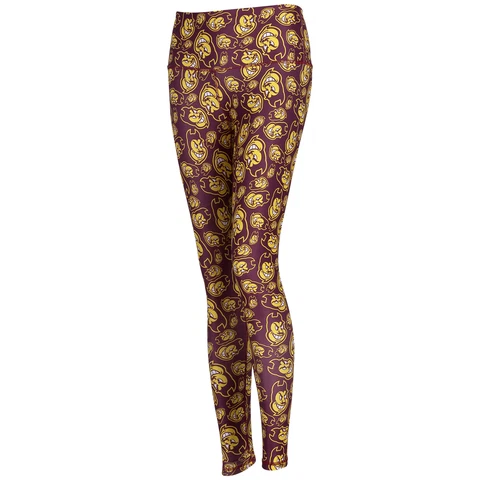 Women's ZooZatz Maroon Arizona State Sun Devils Stacked Mascot Leggings Cover