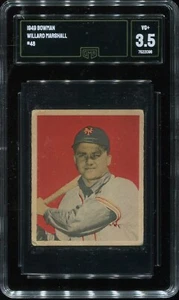1949 Bowman #48 Willard Marshall New York Giants - GMA 3.5 VG+  - Picture 1 of 2