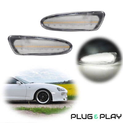 Lámpara marcadora frontal blanca lente transparente para 97-98 Toyota SUPRA MK.4&00-05 Celica Foto 1 de 4