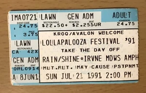 1991 LOLLAPALOOZA IRVINE CA 7/21 CONCERT TICKET STUB SIOUXSIE & THE BANSHEES 977 - Picture 1 of 3