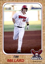 2018 Orem Owlz Grandstand #12 Tim Millard Flower Mound Texas TX Baseball Card