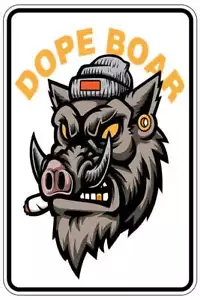 DOPE BOAR sign Metal funny man cave house decor B100 - Picture 1 of 1