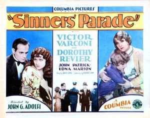 Sinners Parade Us Lobby Card Victor Varconi Dorothy Revier 1928 Old Movie Photo