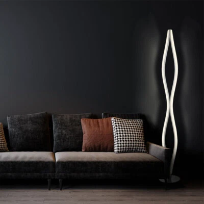 LED Lampada a Stelo Alluminio Vano Faretto Tavolino Onde Terra Piede Schalter - Immagine 1 di 4