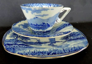 Vintage China Teeset Trio. Burleigh Ware Zenith. Großbritannien schöne Serie. Sehr guter Zustand - Bild 1 von 5