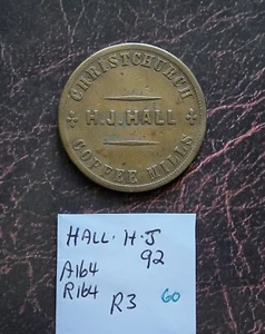 Australia / New Zealand penny Token - Hall, H. J. Christchurch (D25) - Picture 1 of 2