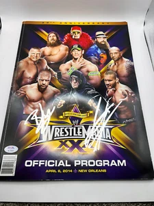 UNDERTAKER BROCK LESNAR Auto Dual SIGNED WWE Wrestlemania 30 Program PSA JSA COA - Picture 1 of 7
