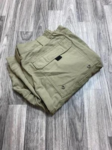 UNBRANDED High Rise Elastic Waist Beige Outdoor Cargo Shorts Men's Size 32 - Picture 1 of 8